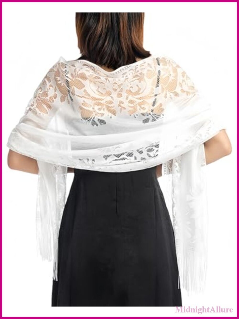 Women's Lightweight Lace Shawl Wrap for Evening Dress Wedding Bridal Scarf